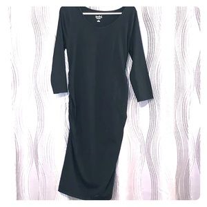 3/4 sleeve bodycon maternity dress